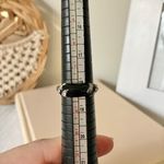 Avon NRT NRT Black Enamel Rhinestone Encrusted Avon Ring “Syrinx” Silver Band Swirl Goth Jewelry Photo 11