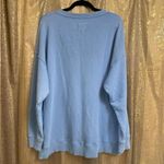 Aerie Light Blue Lace Up Oversized Cozy Sweater Size Med NWOT Photo 1