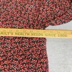 Gap Floral Top Bluse Womens XL Long Sleeve Square Neck Top Red Botanical Spring Photo 6