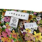 Topshop Multicolor Floral Satin Wrap Around Tie Bow Blouse Women's Size 4 13-33 Photo 3