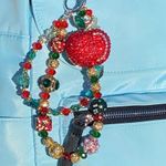 Handmade ๐ Luxury Bag/Phone Chain Charm/Keychain Rhinestone RED APPLE Bling Crystal Beads Photo 8
