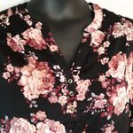 Angels Forever Young black floral blouse Pink Size L Photo 1