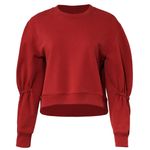 Tibi  NEW Sculpted Sleeve Sweatshirt Dark Red Photo 7