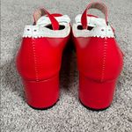 Women’s Red Chunky Heel Mary Jane Pumps Cute Bow & Hearts Round Toe Size 6 Red Photo 7