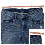 BLANK NYC  Crop Girlfriend Embellished Jeans - Blue - 25 Photo 4