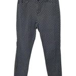 Gap Factory Slim Factory Navy Blue Burgundy Design Cropped Pants Photo 0