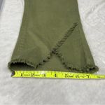 John Mark Khaki Cropped Women's Jeans 18w frayed asymmetrical fringe hemline Green Photo 7