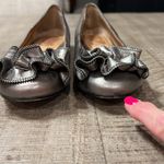 Corso Como  pewter ballerina flats with funky flower adornment on the toes. Photo 1