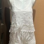 J.O.A. white lace open back romper Photo 0