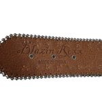 Blazin Roxx  Women’s Cowgirl Concho Leather & Rhinestone Belt XL Photo 7
