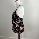 Lascana Black Floral Print Strappy Back Womens Tank Top 100% Viscose Size undefined Photo 8