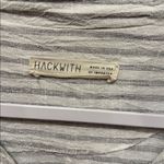 Hackwith Design House Elegant Striped Button Down Shirt White Size M Photo 1