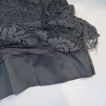 ZARA Collection crew neck lace overlay short sleeve mini dress green fitted Med Photo 8