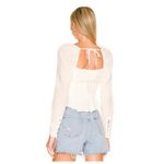 Free People Chloe Smocked Tie Neck Cotton Top Photo 1