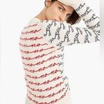 J.Crew Crewneck colorblock merino sweater in jacquard "Yes/No" Photo 0