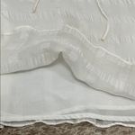 HD in Paris  Anthropologie White Silk Shadow Pane V Neck Blouse Tank Top - Size 2 Photo 7