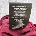 OAT New York Slim Velour Jogger Pants Womens Medium Cherry Elastic Waist & Ankle Photo 2