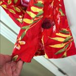 Peck & Peck NWT ST BARTHS Red Floral Butterfly Pants 100% Linen Size Large W 16” I 30” Photo 3