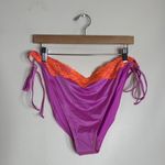 SKIMS  Pink and Orange lace swim tie bikini bottom size 4X neon orchid Photo 1