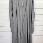 CHELSEA & THEODORE Cardigan Duster Sz L Mist Grey Heather Open Front Long Sleeve Gray Size L Photo 8