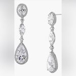 NADRI Cubic Zirconia Teardrop Earrings, BRAND NEW, $90 Silver Photo 0