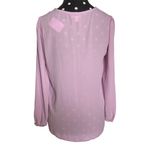 J. Crew Womens Blouse Size 0 Lavender Periwinkle Long Sleeve V Photo 2