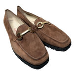 Amalfi Rangoni Loafers Womens Size 12.5 Suede Walk On Air Brown Slip On Shoes Brown Photo 0