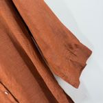 Chico's Vintage Chico’s Silk Linen Blend Shirt Size Small Button Down Brown Rust Light Photo 8