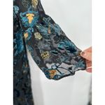 Carolina belle  Velvet Burnout Floral Mini Shift Dress Size 4 Bell Sleeve Fairy Photo 1