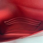 Prada Red Saffiano Slim Leather Envelope Clutch Wallet - Preowned Photo 9
