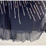 Sherri Hill  Women’s Mini Dress Size 14 Strapless Sweetheart Tornasol Sequins Photo 4