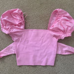 ZARA Pink  Top Puff Sleeve Photo 0