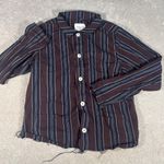 nufferton striped pajamas top small frayed hem Unisex Photo 0