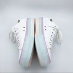 Converse CTAS Lift Ox Platform Shoes Pastel Glitter Rainbow White Womans US 10.5 Photo 4