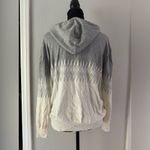 Band of Outsiders Colorblock Zig Zag Grey Cream Hoodie Sweatshirt Sweater 1 XS Gray Photo 2