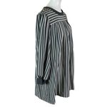 LDT Striped Balloon Sleeve Tunic‎ Dress Gray White Modest Chic Oversized 12 Photo 3