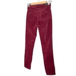 AG Adriano Goldschmied Stevie Midrise Skinny Velvet Cranberry Jeans Size 25 | 0 Photo 8