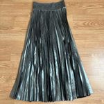 House Of Harlow 1960 Gunmetal Pleated Maxi Skirt Silver Photo 7