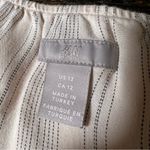 H&M Natural White Striped Off-the-Shoulder Dress Photo 8