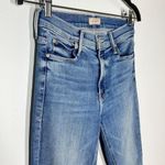 Mother Sz 25 The Mid Rise Dazzler Ankle Fray Jeans Riding The Cliffside Blue Photo 9