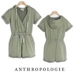 Anthropologie Saturday Sunday Kendall French Terry Hooded Romper Green Size XS Photo 1