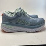 Hoka  Bondi 7 Women's Sneakers Light Blue Fog Glass Orange Size 8 Shoes Athletic Photo 5