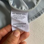 Peppermayo  Women’s XS Silver Satin Corset Top Bustier Tank US 2 Photo 2