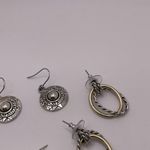 Lot Of 4 Dangle Drop Earrings Pierced Bead / Metal Silver Tone 1 Two Tone Photo 5