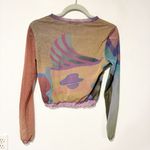 Expired Girl X Heeyajenny Mesh Multi Color Top Y2K Lettuce Hem Size Medium Pink Photo 5