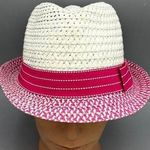 Jacobson Hat Company Havana Fedora Panama White Pink Wide Brim Outdoor 22" Photo 0