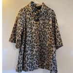 & Other Stories Luii Women’s L Leopard Print Wool Blend Coat Jacket Button Front Collar Lined Photo 3