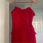Amanda Uprichard  Anessa Gown strapless midi dress high low hem size medium Photo 4