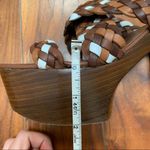 Michael Kors Collection Woven Leather Citrine Platform Chunky Heels 70s Retro 8 Photo 10