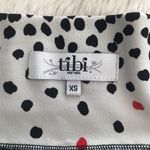 Tibi  Abstract Print Full Skirt Jersey Knit Polka Dot Stripe Black Cream Short XS Photo 3